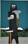 Mountain Man with Bird and Cup (untitled) - sold