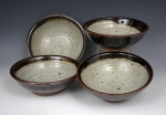 Set of Soup Bowls - Temmoku & White