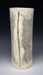 Cylinder Vase with Mesh Pattern #65