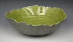 Green Ruffle-Edged Bowl #70 - sold