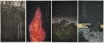 Four Elements: Earth, Fire, Air, Water - Quadriptych