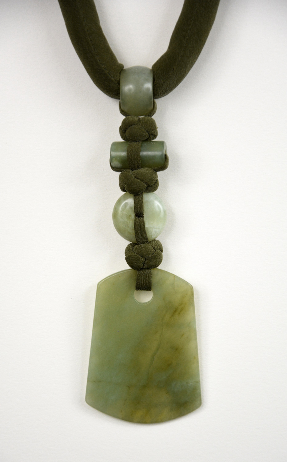Jade Pendant & Silk Cord Necklace - sold: Renbrown